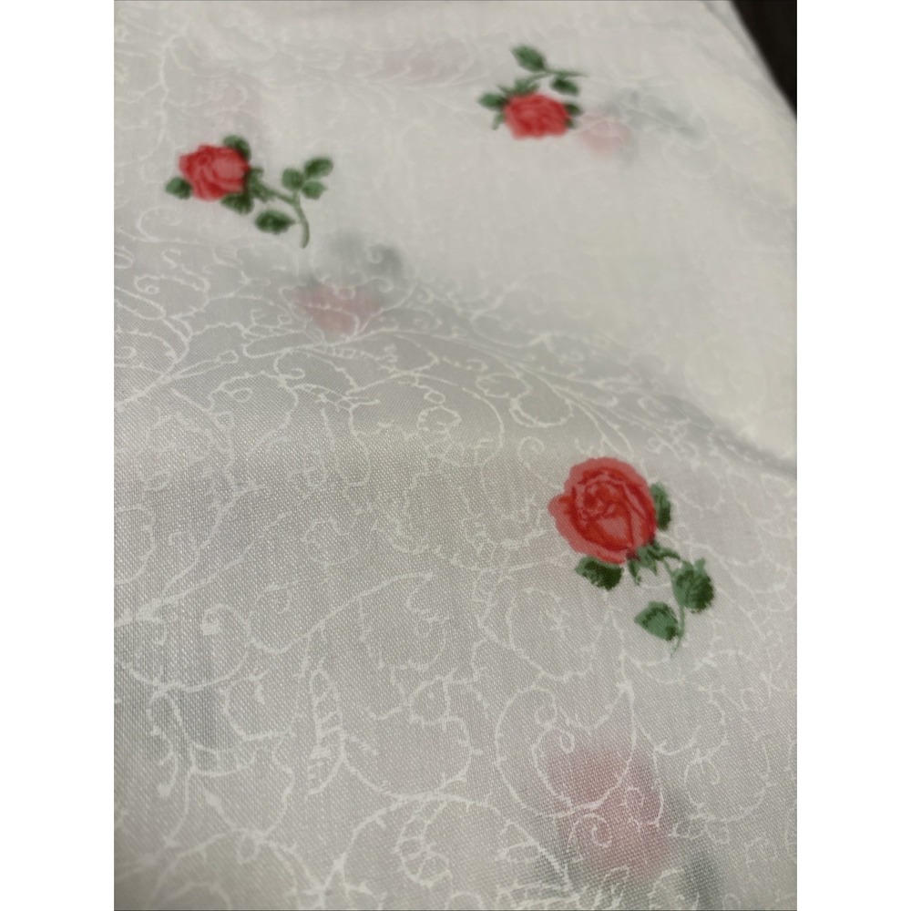 VTG Thomaston New Era‎ Pink Roses Full Size Flat & Fitted Bed Sheets No Iron